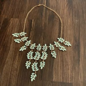 Blue and gold statement necklace